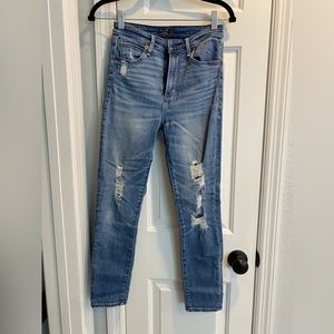 Abercrombie and Fitch Simone High Rise Ankle Jeans Dark Wash